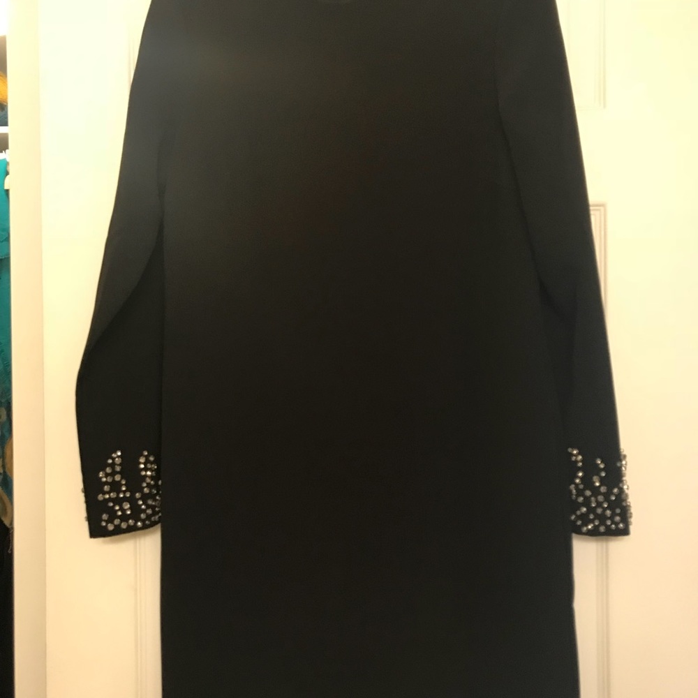 H&M gorgeous black dress with sequined wrists